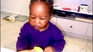 BABY TRIES LEMON FOR THE FIRST TIME #babyeatinglemon #firsttimereaction #momvlog #parenting