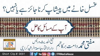 شارٹ کلپ #0011 غسل خانے میں پیشاب کرنا جائز ہے یا نہیں؟