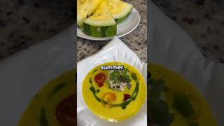 Learn to make Yellow Watermelon & Heirloom Gazpacho! 🍉🍅🥣 #recipe #reels #cooking #reels #culinary