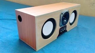 DIY. BOOMBOX SPEAKER | USING CAR AMPLIFIER