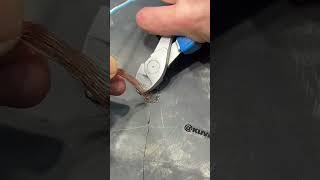 Plastic repair with copper wire