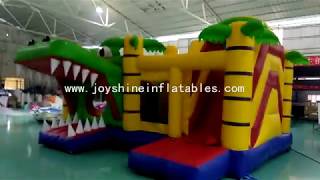 Inflatable Crocodile bouncy castle with slide JS-C007