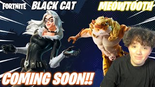 🍩LIVE Fortnite MARVEL BLACK CAT and MEOWTOOTH SKINS COMING SOON + SQUADS WITH FANS