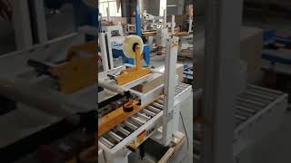 Automatic Carton Flaps Folding Sealer Case Sealing Packing Machine