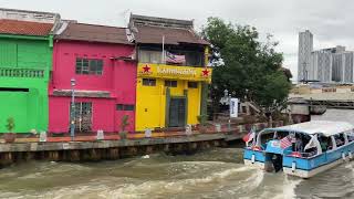 4K Sungai Melaka Walk - from Kampung Jawa Bridge to Melaka 0 Mile Point | Melaka Car Free Zone