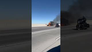 Car Burning on I15 #carfire #carproblems