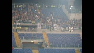 Roma - Cesena 2010/2011 ultras Cesena in trasferta - panoramica settore ospiti - amarcord