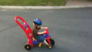 Ben riding his trike in style!