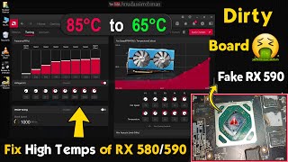 How To UnderVolt AMD GPU For Good Temps | Fix RX 580/590 High Temperature Issue | Fake Rx 590 Cards