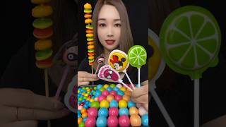 👆 #asmr 🌈🍭🎉🍫 #mubangeating #candyeating #candy #candying #asmrcandy #candysounds #eating