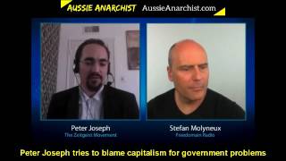 Peter Joseph mistakenly blames capitalism for government problems