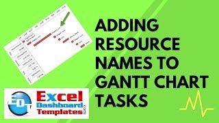 How-to Add Resource Names to Excel Gantt Chart Tasks