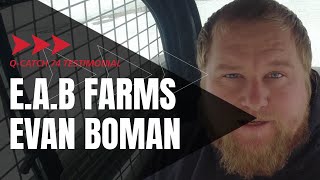 Q-Catch 74 Series Manual Squeeze Chute | Evan Boman - E.A.B Farms Testimonial | Arrowquip