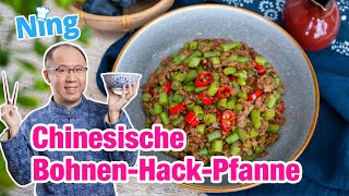 Chinesische Bohnen-Hack-Pfanne