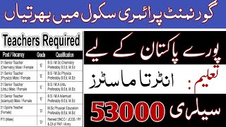 Government teaching jobs 2024 | How to apply govt teaching jobs in Punjab 2024 | Govt jobs Pakistan