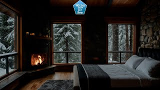 5 MINUTES to Winter Bliss | Cozy Fireplace | Snow Storm | Winter Fireplace | Winter Sounds for Sleep