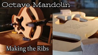 Acoustic Guitar Making, Octave Mandolin Ribs with Hand Tools and CNC