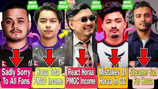 Horaa Esports PMGC Income💲| Cr7 Horaa Sorry To All Fans🥺| Rulz Searched Horaa Mistake | 4k  Dai,Ansh