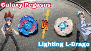 Galaxy Pegasus vs Lighting L Drago 🤩Beyblade battle | Gingka vs Ryuga🔥