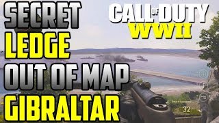 COD WW2 GLITCHES *GIBRALTAR* NEW SECRET OUT OF MAP LEDGE/HIDING SPOT (WORLD WAR 2 GLITCHES)