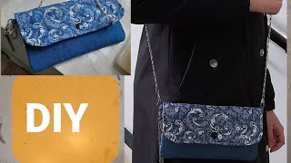 تجربتي لخياطة بورت موني من القماش و جينز ♥️Sewing Port Money from fabric   DIY