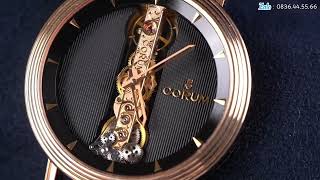 Review Đồng Hồ Corum Archive Round Golden Bridge 113.247.55/0001 | World Time Watch Luxury