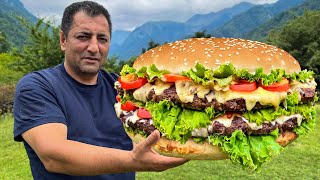 ¡Olvídate de todo lo que intentaste antes! La hamburguesa más grande y sabrosa