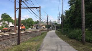 SEPTA: Norristown High Speed Line Train Passing Haverford Station (Doppler Effect!)