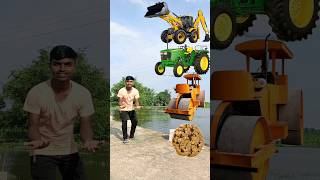 rolling biscuit to JCB Tractor roller buldozer new game 🔥🤣🧐