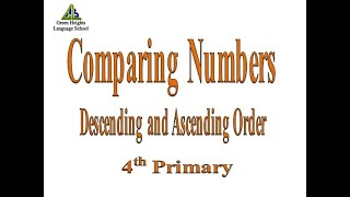 Comparing Numbers, Descending and Ascending Order