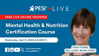 [FREE EVENT] Mental Health & Nutrition Certification Course