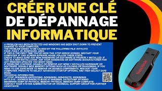 créer une clé de dépannage informatique