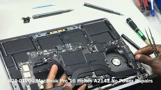 MacBook Pro 16 inches A2141 No Power Repairs (820-01700)