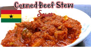 Cook GHANAIAN CORNED BEEF STEW SAUCE 🇬🇭🇬🇭 #akwaaba  #deliciousamy #delicious #cornbeef #ghana