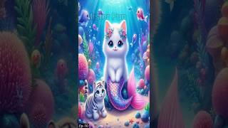 Cute cat and tiger cub tour the magical ocean world EP-10 | Mister Fun | #cat #ai #shorts #catlover