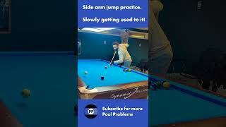 POOL JUMP SHOT - side arm practice. Wait for the end.