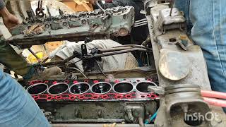 AMW truck engine gasket  | head gasket change | Head gasket fitting | engine oil aya raha hai