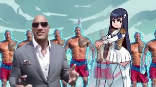 Satsuki asks The Rock for help