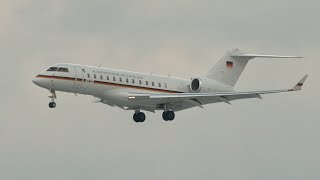 Bombardier Global 6000 from Bundesrepublik Deutschland Luftwaffe 14+05 arrival at Munich Airport