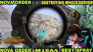 Nova Order destroying squads in Erangle • Nova order M16A4 best spray Gameplay• Nova order• nv order