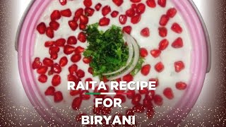 How to make Raita Recipe for Biryani | Raita Kaisa banta hai | perugupachadi ela cheyali