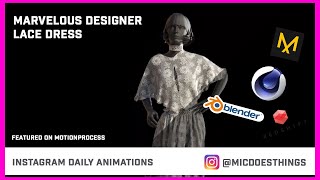 Marvelous Designer Lace Dress - Instagram Daily