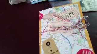 Nikki's Travel Junk Journal made from a 6 x 9 envelope for a swap on Facebook (#junkjournals)