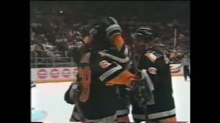 Rangers Penguins Highlights 1/25/1995