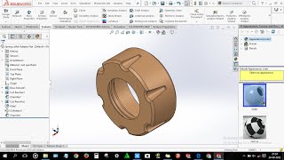 How to design Spring collat Adapter Nut in solidworks