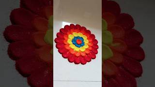 Beautiful rangoli for bingnar #easy #beautiful #flower #shorts