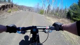 Mountain Lake Road Downhill #4. Surly Moonlander Fat Bike. Gopro Hero3+