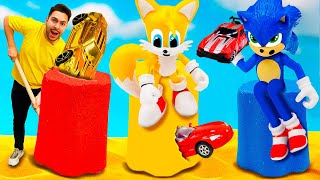 ¡Buscando coches de Sonic y sus amigos! Juegos de coches de juguete para niños