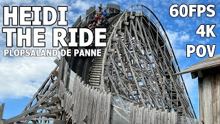 Heidi The Ride 4K 60fps front row POV - Plopsaland De Panne, Belgium, August 2023