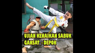 ujian kenaikan tingkat sabuk karate gansat Depok